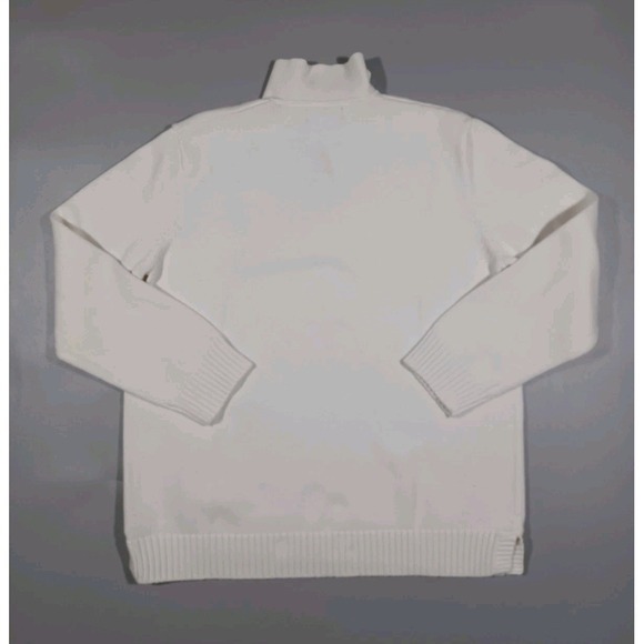 Lauren Ralph Lauren Sweater Womens L Cream Crest Tie Up Neck - Picture 4 of 4